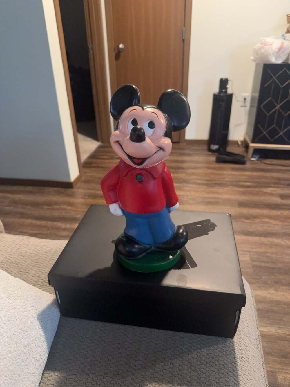 Vintage Disney Mickey Mouse Plastic Coin Bank